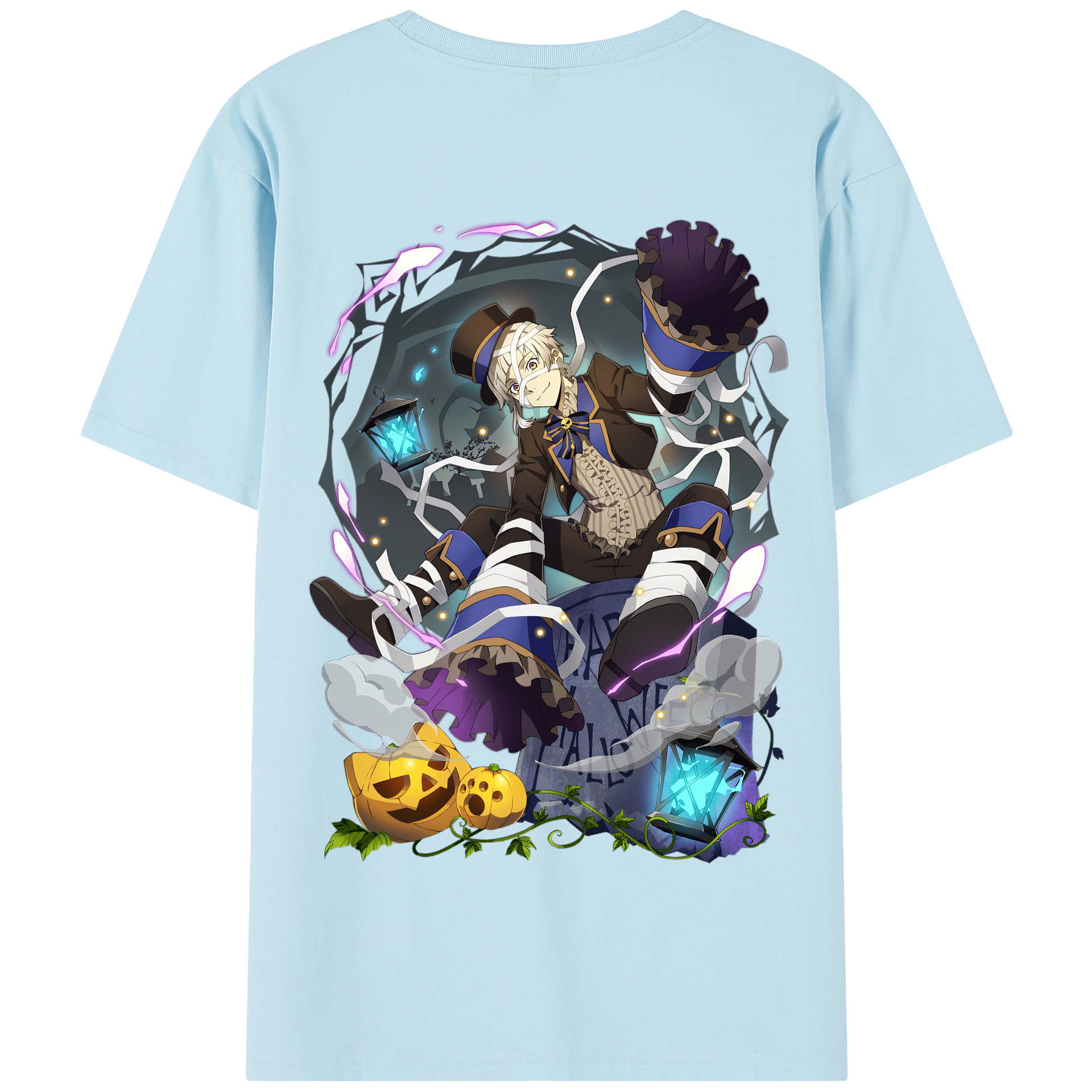 （画像用） 文豪ストレイドッグス Bungo Stray Dogs 綿100％半袖Tシャツ（背面プリント）